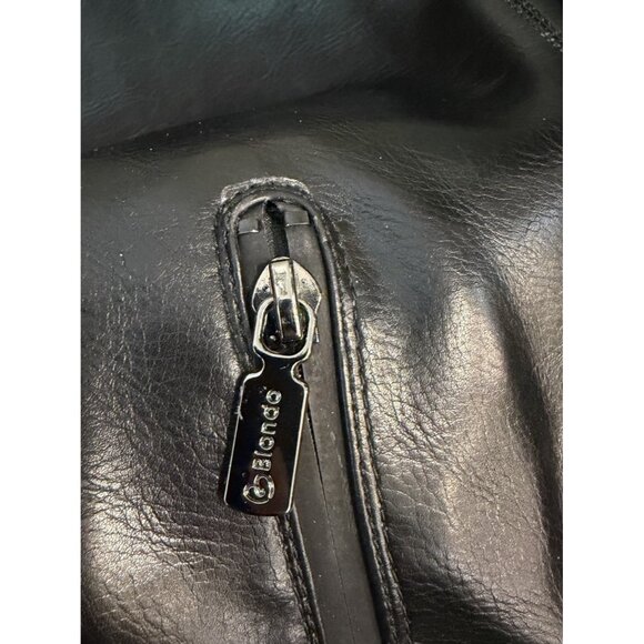 BLONDO ROUSE Size 8 Black Waterproof Leather Knee-High Lug Platform Boots - Picture 11 of 16